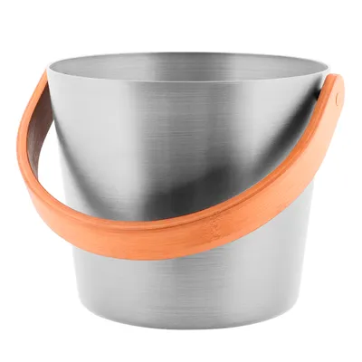 Produktbild von Rento Saunakübel aluminium SILBER mit Bambus Henkel