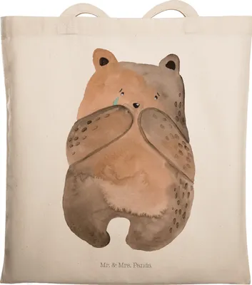 Produktbild von Mr. & Mrs. Panda Tote Bag Bär Verlust - Transparent - Geschenk, Beutel, Tasche, Shopping, dokumententasche, Jutebeutel, Teddy