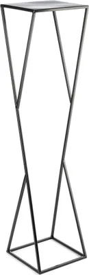 Produktbild von HowHomely Modern Pflanzenständer, Blumenhocker aus Metall Schwarz 100 cm Höhe - Blumenständer für das Haus