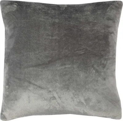 Produktbild von Kissenhülle Kuschel "Celina", in der Größe "50 x 50cm" - Anthrazit - Kissenbezug mit Reißverschluss
