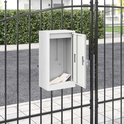 Produktbild von Briefkasten Weiß 30 x 23 x 55 cm Stahl