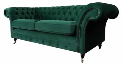 Immagine prodotto di Divano Chesterfield Divano imbottito 3 posti Divani Seduta Divani Verde Nuovo