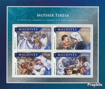 Produktbild von Briefmarken Malediven 2016 Mi 6741-6744 Kleinbogen (kompl. Ausg.) postfrisch Mutter Teresa