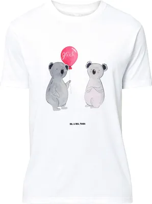 Produktbild von Mr. & Mrs. Panda Größe M T-Shirt Koala Luftballon - Weiß - Geschenk, Shirt, Tshirt, mit Spruch, Party, Geburtstag, Herren