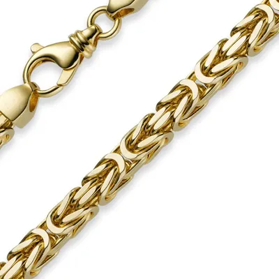 Produktbild von 8mm Königskette Kette Halskette aus 750 Gold Gelbgold 70cm Herren