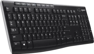 Produktbild von Tastatur, Kabellos, Logitech K270, AZERTY, Schwarz, Spritzwassergeschützt