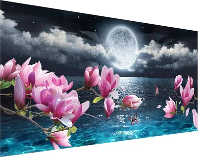 Produktbild von Diamond Painting,5D Diamant Bilder, Erwachsene Groß Mond für Wohnzimmer Schlafzimmer Wand Dekoration (40 x 70 cm)