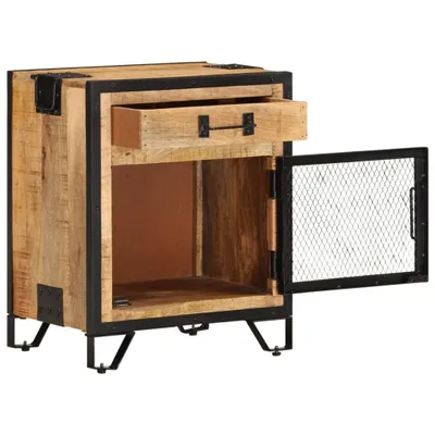 Immagine prodotto di Comodino 43x30x51 in Legno Massello di Mango Grezzo