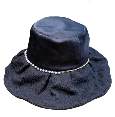 Produktbild von 56-58 cm Hutumfang, Perlenfischerhut, Damen, Frühling und Sommer, lässiger Sonnenschutz, Sonnenhut, Beckenhut