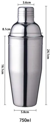 Immagine prodotto di Shaker da bar, 750 ml, acciaio, shaker per cocktail, shaker con colino, set da barista