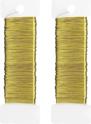 Immagine prodotto di Filo metallico dorato, 0,35 mm x 100 m (2 rotoli da 50 m) per decorazioni e lavori manuali
