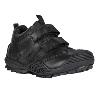 Image de Geox - Chaussures d'uniforme scolaire pour enfants "J Savage A", cuir FS8363 (26 EU) (Noir)