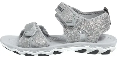 Image de Hummel Sandal Glitter JR kids trekking sandal velcro silver 203306-1508, pointure:35 EU
