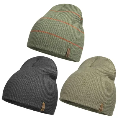 Immagine prodotto di Set di 6 berretti da sci unisex, caldi, con toppa in pelle, adatti sia per uomo che per donna