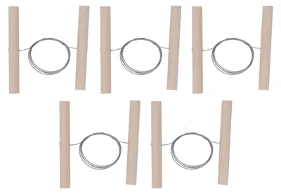 5er Set Draht-Tonschneider mit Holzgriff, Edelstahl