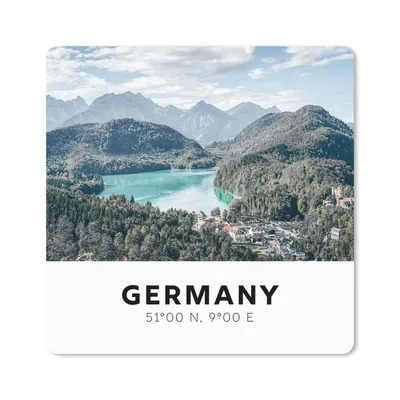 Produktbild von MuchoWow® Mauspad Mousepad Deutschland - Meer - Bergen 30x30 cm - Mousepads - Maus Mat - Pad - Mausunterlage - Gaming