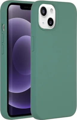 Produktbild von Accezz Liquid Silikoncase iPhone 14 / 13 - Dunkelgrün