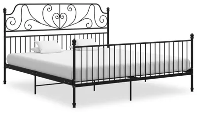 Produktbild von vidaXL Bettgestell Schwarz Metall 180x200 cm