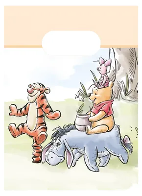 Produktbild von 4 Partytüten aus Papier - Winnie Puuh Loves Nature