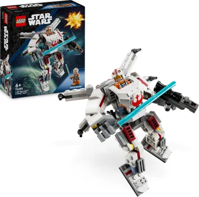 Produktbild von LEGO Star Wars Luke Skywalkers X-Wing Mech, Bauspielzeug aus LEGO Steinen zum Sammeln, Actionabenteuer, Geschenkidee für kreative Jungen und Mädchen ab 6 Jahren 75390