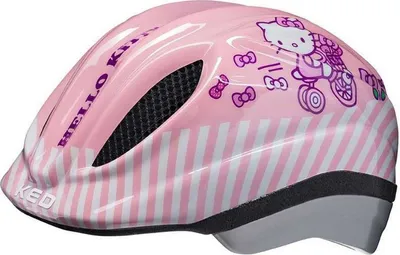 Image de KED Meggy II Originals | Casque de vélo pour enfants Filet anti-insectes Feu arrière LED intégré Technologie maxSHELL, hello kitty 49-53 (SM)