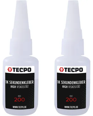 Produktbild von 1K Sekundenkleber 2x 20g, hochviskos, Cyanacrylat-Klebstoff