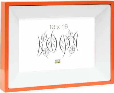 Zdjęcie produktu dla Drewniana ramka na zdjęcia Deknudt S67DK pomarańczowa 13x18 cm
