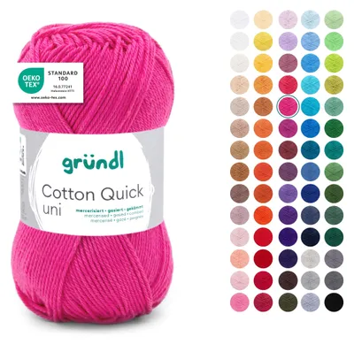 Image de Gründl Coton quick uni,50g.100%coton,mercerisé,fil à crocheter et à tricoter,50g / 125 m,NS 3-4 128