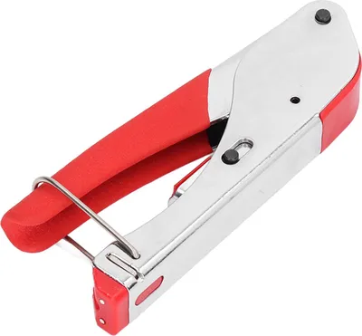 Produktbild von Koaxialkabelzange aus Stahl mit weichem Gummigriff, F-Crimpzange für 20,3 mm Standard RG59 RG6
