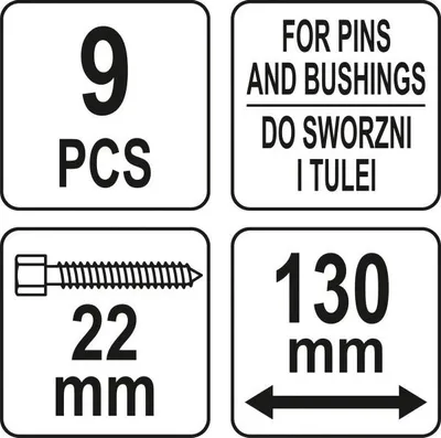 Zdjęcie produktu dla Yato YT-25413, Stal, 9 szt.
