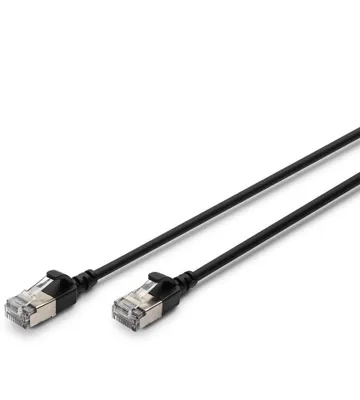 Produktbild von DIGITUS Patchkabel CAT 6A F/FTP Slim 1,50m schwarz