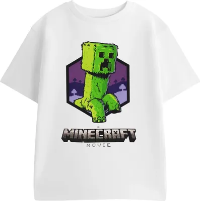 Image de Minecraft - T-shirt pour garçon NS9117 (128) (Blanc)
