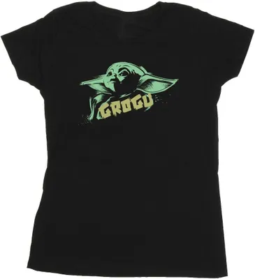 Produktbild von Star Wars - "The Mandalorian The Child" T-Shirt für Damen BI50608 (M) (Schwarz)