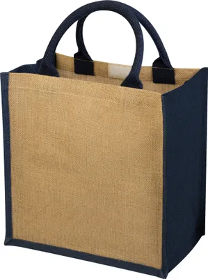 Obrázok produktu pre Nákupná taška z juty Bullet Chennai PF1363 (30 x 19 x 30 cm) (Natural /Navy)