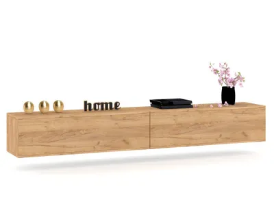 Produktbild von TV-Lowboard Fernsehschrank SIMPLY DUO HÄNGEND Craft Eiche/Craft Eiche 200cm