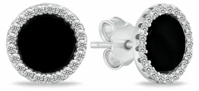 Image de Charmantes boucles d'oreilles en argent ornées de zircones, modèle EA1073WBC
