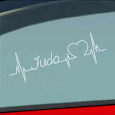 Produktbild von Auto Aufkleber Judo Herzschlag Kampfsport Wettkampf Sport Liebe 19x6 cm Milchglas Sticker Heckscheibenaufkleber