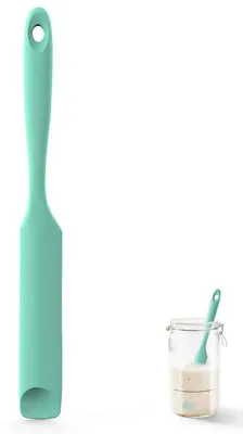 Productafbeelding van Siliconen spatel met lepelvormige punt, hittebestendig tot 315°C, kleur: Aqua Sky