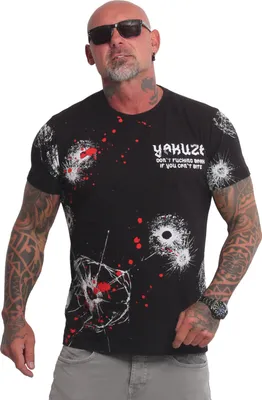 Image de Yakuza Men Woof Regular T-Shirt, Noir, 3XL