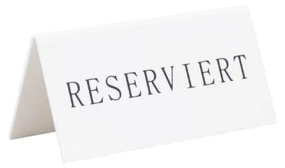 Imagen del producto de Securit TN-RES-DE-WT. Juego de 5 soportes para mesa "RESERVADO" de Securit