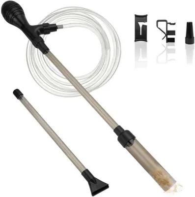 Imagen del producto de Aspirador para acuarios, manual, para tanques de 10 a 100 litros, para la limpieza del sustrato