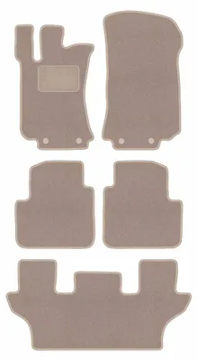 Productafbeelding van Velours automatten voor Mercedes R251 / V251 2005-2013 – 5-delig, beige, op maat – Wielganizator LUX