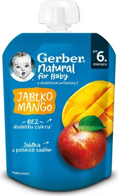 Image de Gerber Purée pour enfants Pomme Mangue 80 g