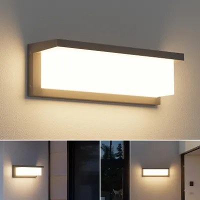 LED-Wandleuchte 36 W, anthrazit, 3000 K, IP65, 3500 lm