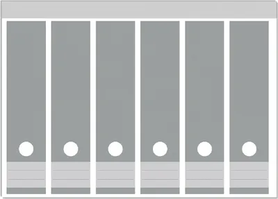 Produktbild von Wallario Ordnerrücken Sticker, selbstklebend für breite Ordner, 6 Stück, Motiv Grau