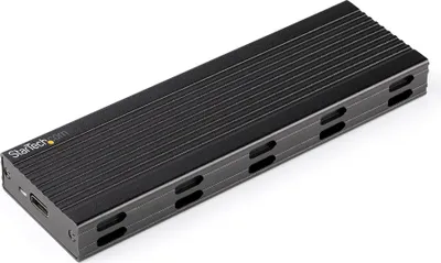 Produktbild von StarTech NVMe SSD Gehäuse - USB-C 10 Gbit/s auf M.2 NVMe oder M.2 SATA SSD - Externes M.2 PCIe/SATA NGFF SSD Aluminiumgehäuse - USB Type-C & USB-A - Unterstützt 2230/2242/2260/2280 ( SM2E1BMU31C) - Speichergehäuse - M.2 - M.2 Card - USB 3.2 (Gen