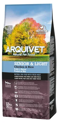 Productafbeelding van Arquivet Premium Senior Light Kip en Rijst 12 kg - Natuurlijk voer voor oudere honden