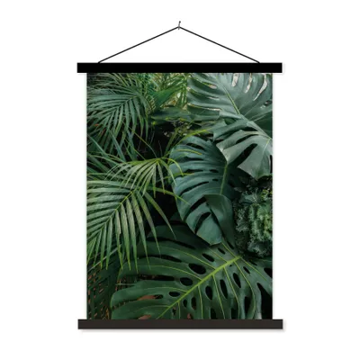 Produktbild von MuchoWow® Textilposter Pflanzen - Dschungel - Blätter - Tropisch 40x53 cm mit schwarzem Rahmen - Abbildung