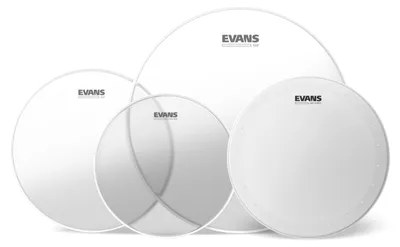 Produktbild von Evans Drum Heads - G2 Clear Rock Pack (10, 12, 16 Zoll) mit 14 Zoll HD Dry Snare Batter