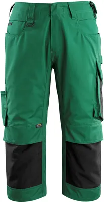Immagine prodotto di Pantaloni a tre quarti con tasche al ginocchio MASCOT® Altona verde/nero, taglia C45 MASCOT 14149-442-0309